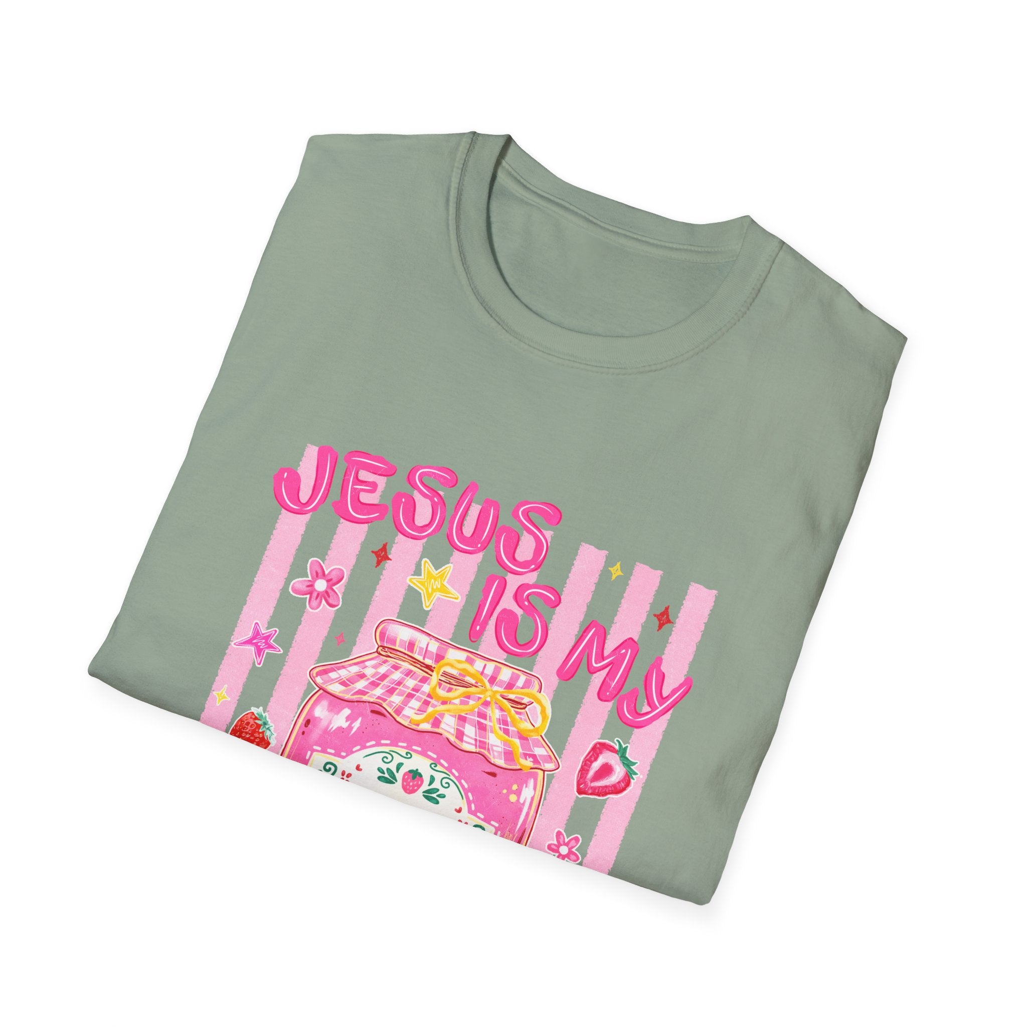 Jesus Is My Jam T‑Shirt — Cute Pink Faith Graphic Tee