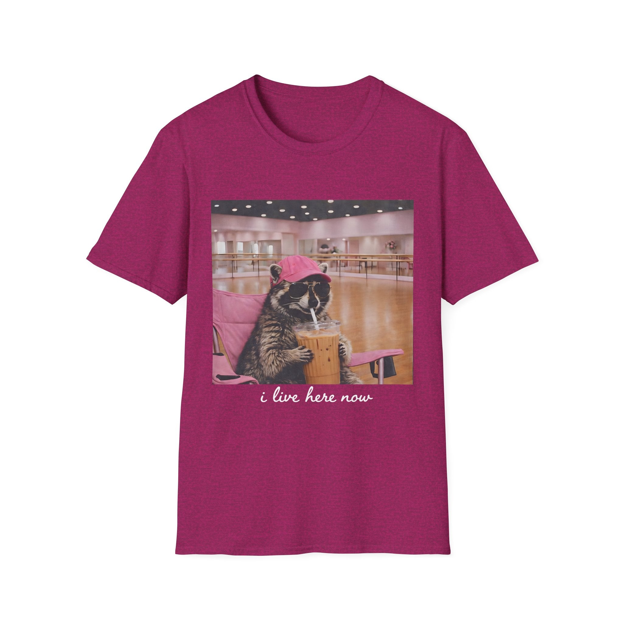 T-Shirt — Cute Dance Mom Graphic Tee ("I Live Here Now")