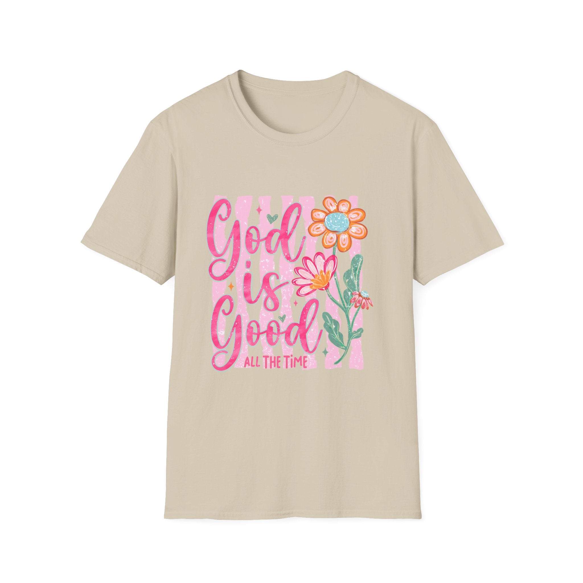 God Is Good Floral T‑Shirt — Inspirational Christian Tee