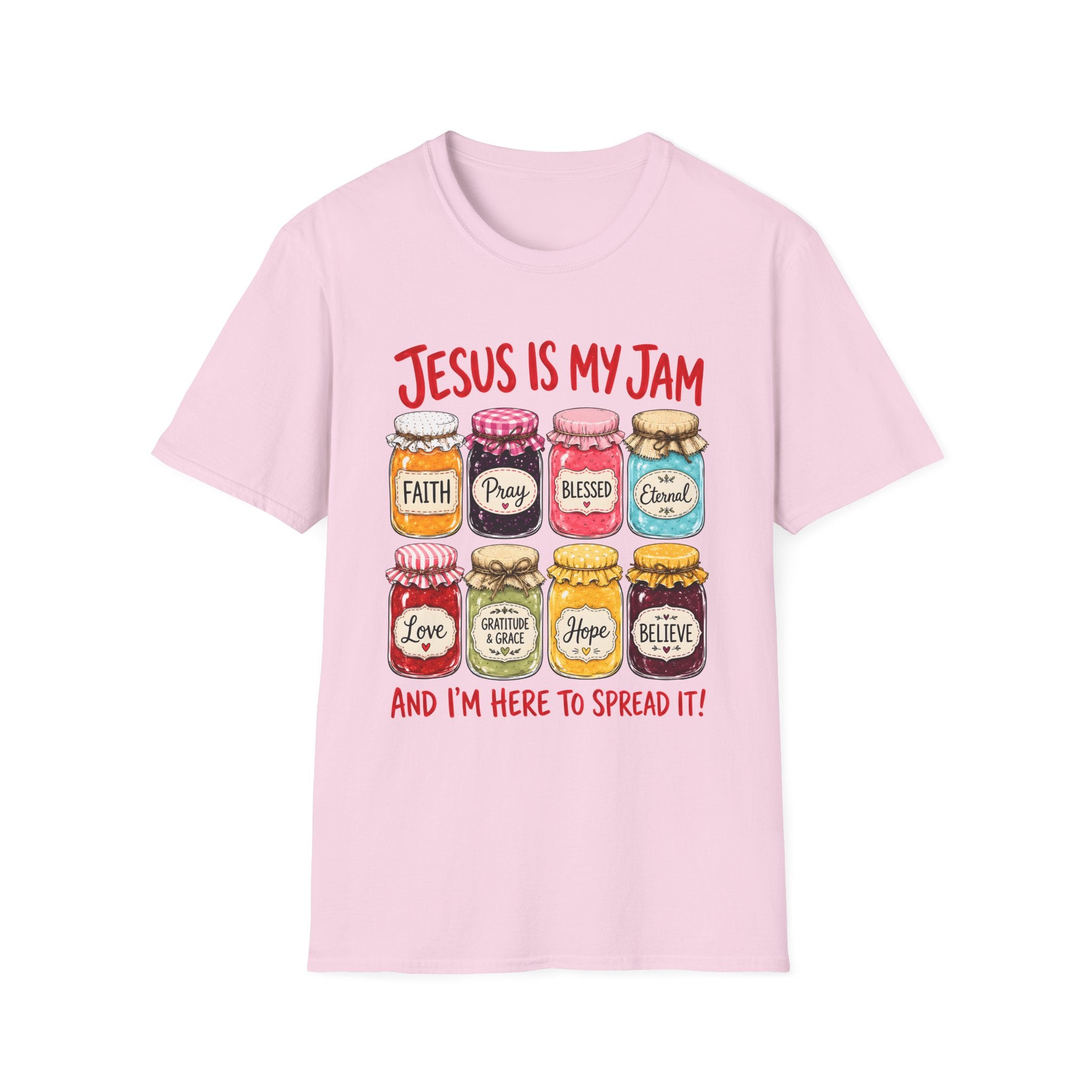 Jesus Is My Jam T-Shirt — Faith & Blessed Jam Jar Graphic Christian Tee