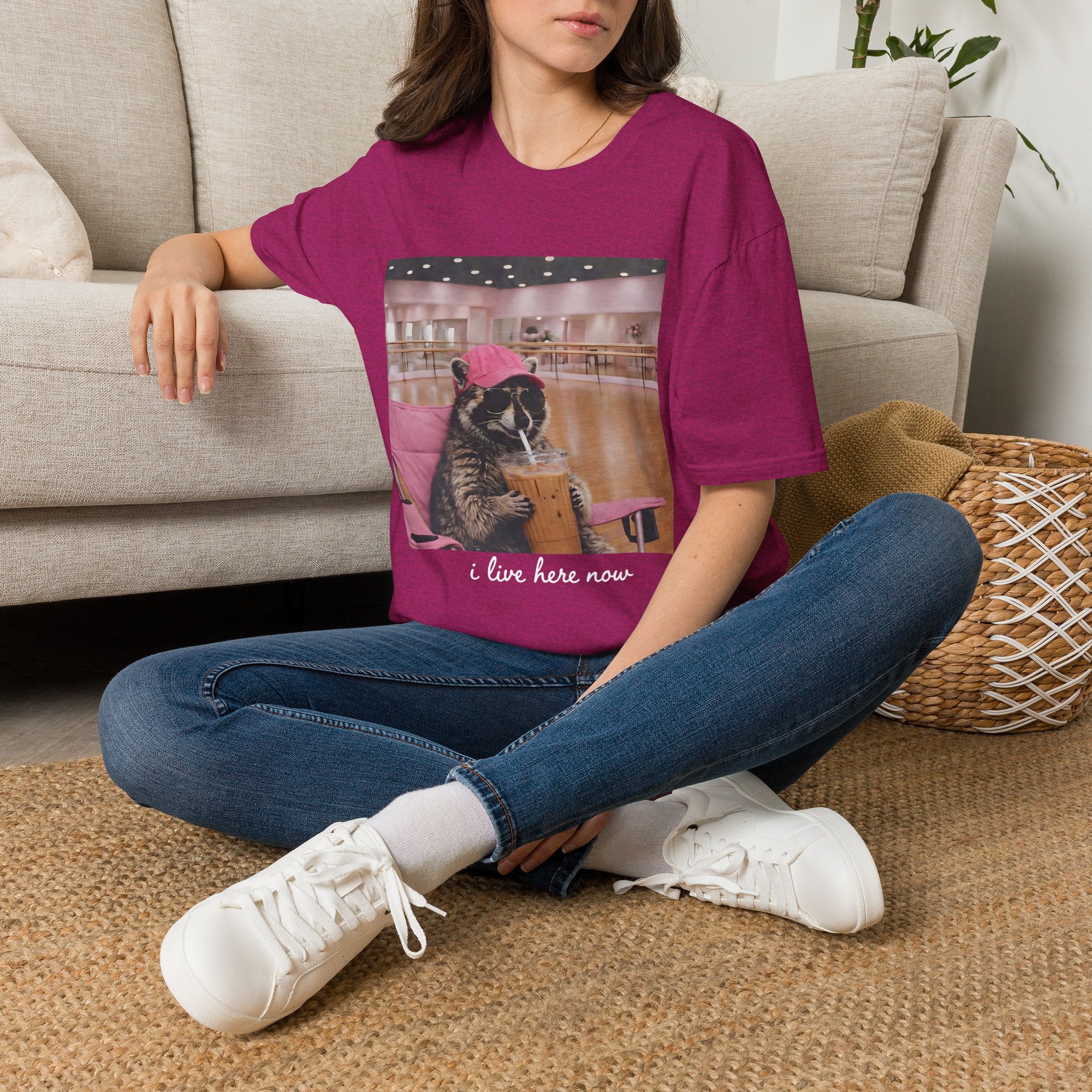 T-Shirt — Cute Dance Mom Graphic Tee ("I Live Here Now")