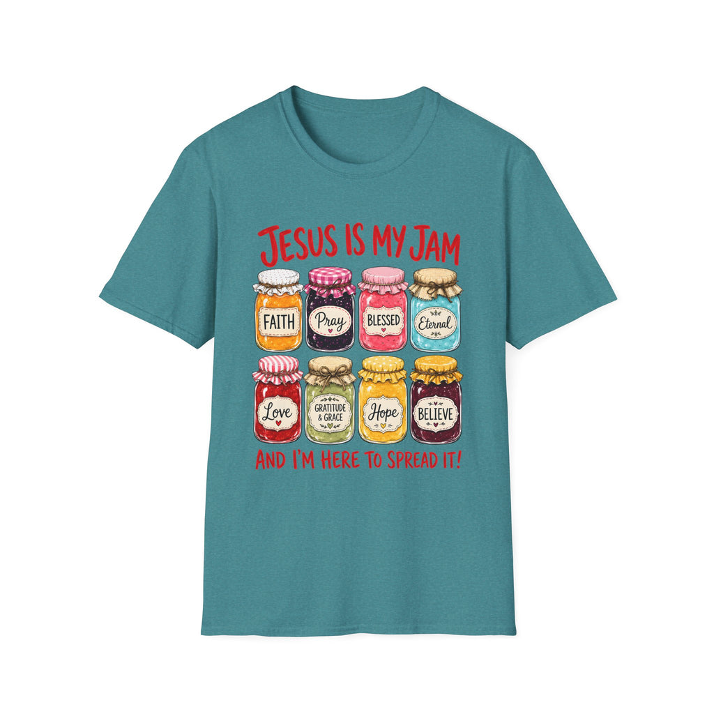 Jesus Is My Jam T-Shirt — Faith & Blessed Jam Jar Graphic Christian Tee