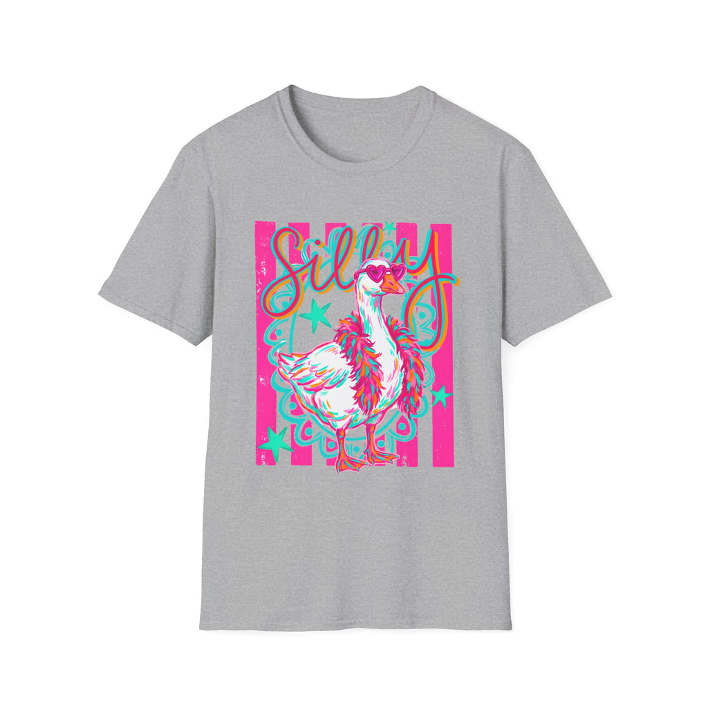 Silly Goose T-Shirt – Playful Retro Pink Graphic Tee