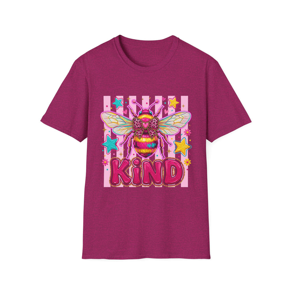 Kind Bee T-Shirt — Colorful Cute Bee Graphic Tee for Women & Teens