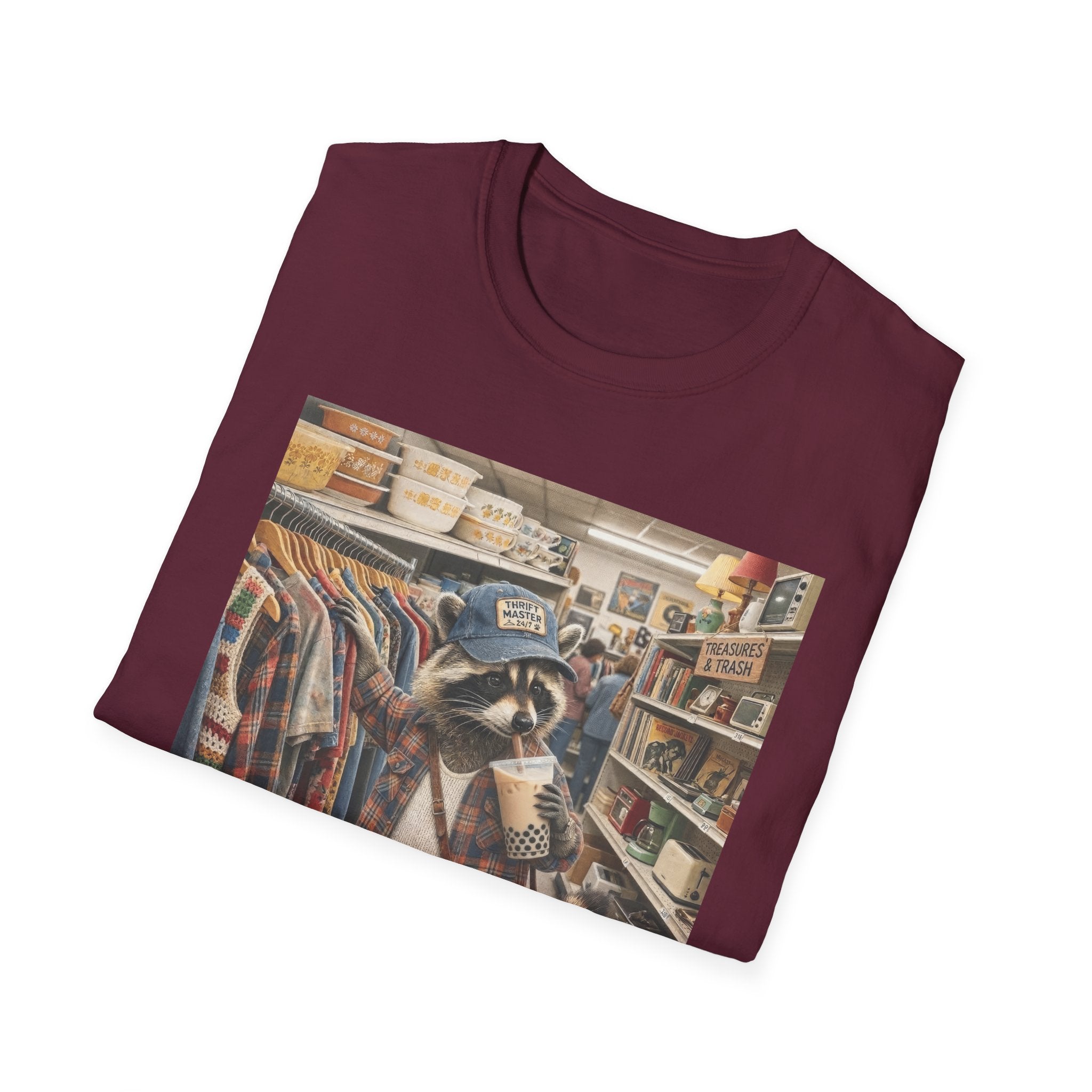 Thrifted Raccoon T-Shirt — "I'd Thrift That" Vintage Store Graphic Tee