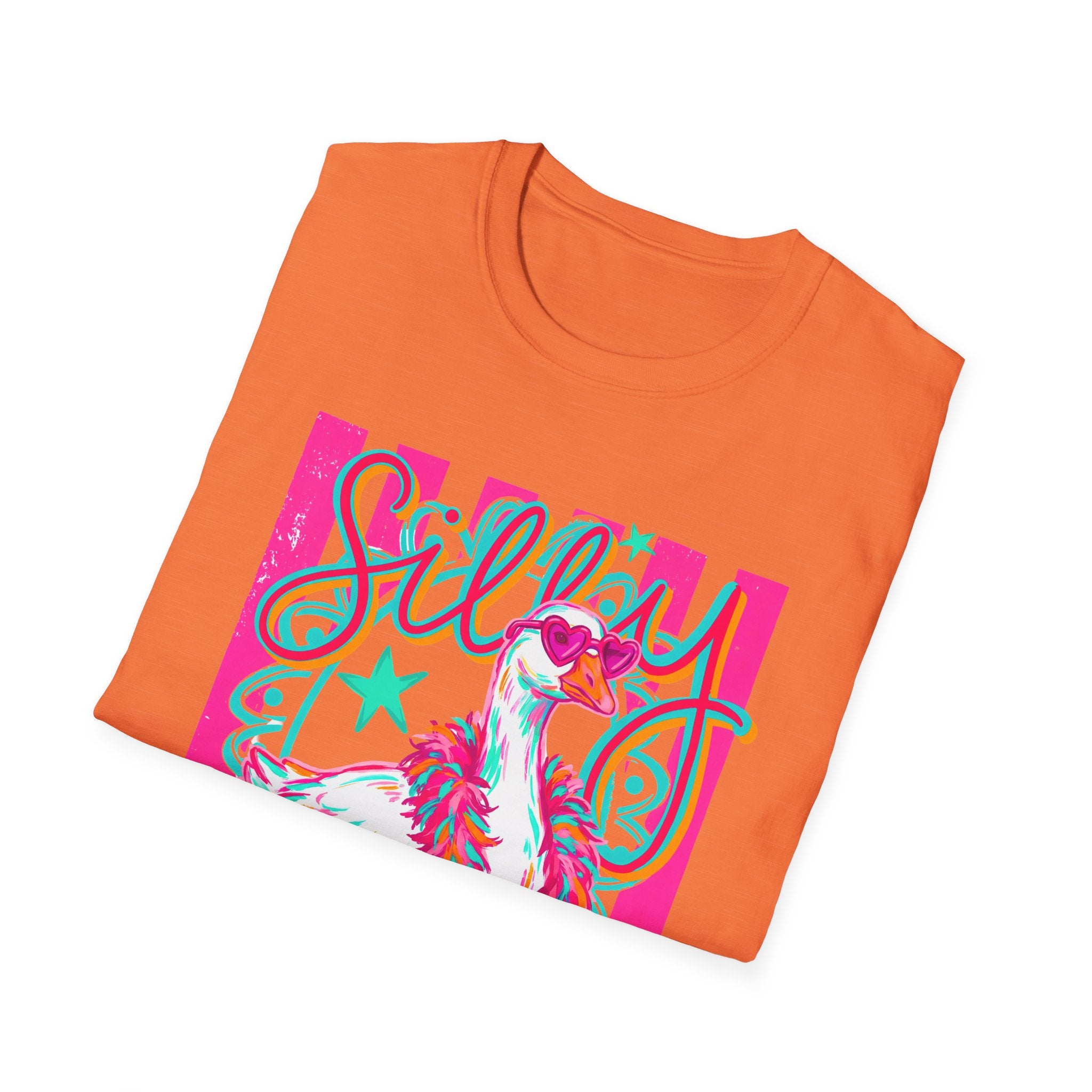 Silly Goose T-Shirt – Playful Retro Pink Graphic Tee