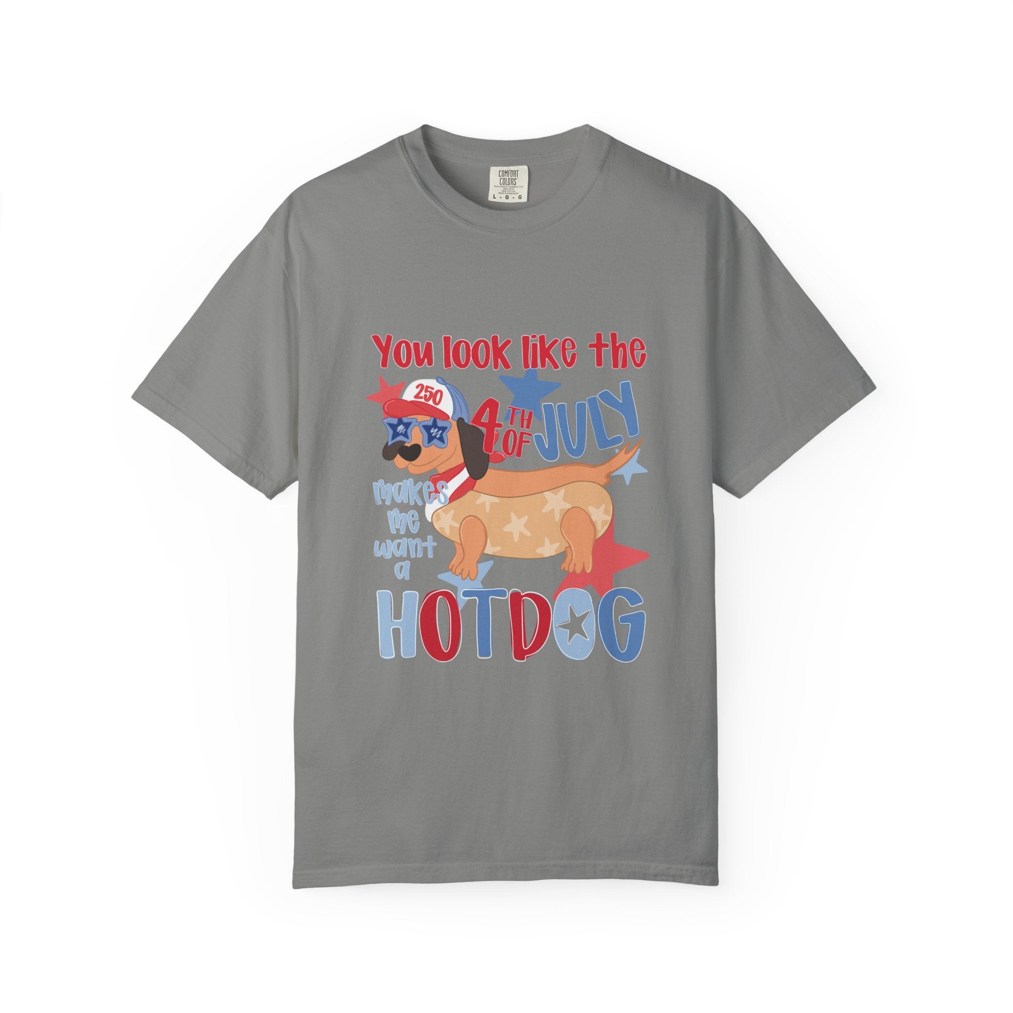 4th of July Hot Dog T-Shirt — "You Look Like the 4th of July Hotdog" Patriotic BBQ Tee
