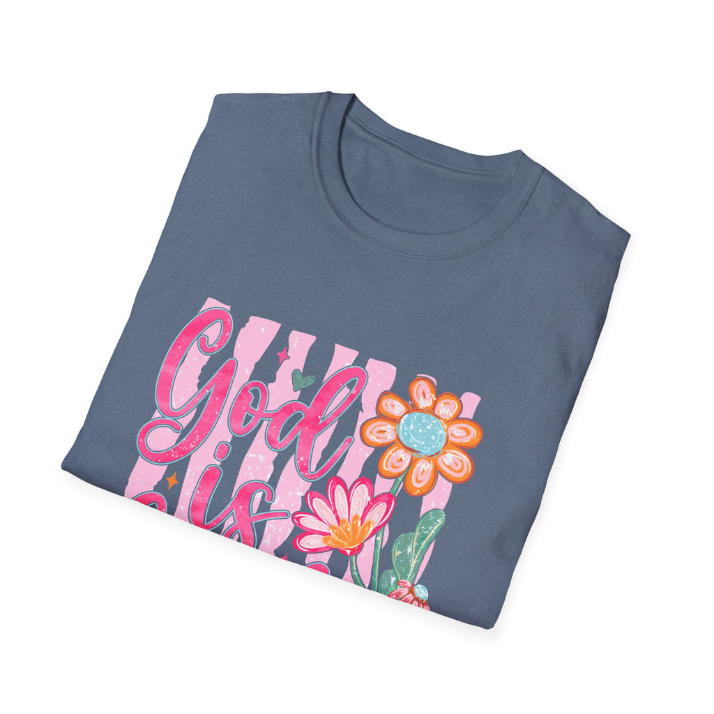 God Is Good Floral T‑Shirt — Inspirational Christian Tee