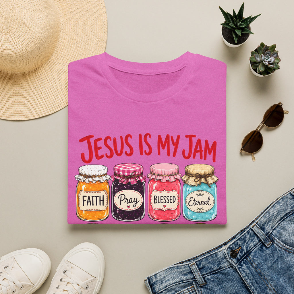 Jesus Is My Jam T-Shirt — Faith & Blessed Jam Jar Graphic Christian Tee
