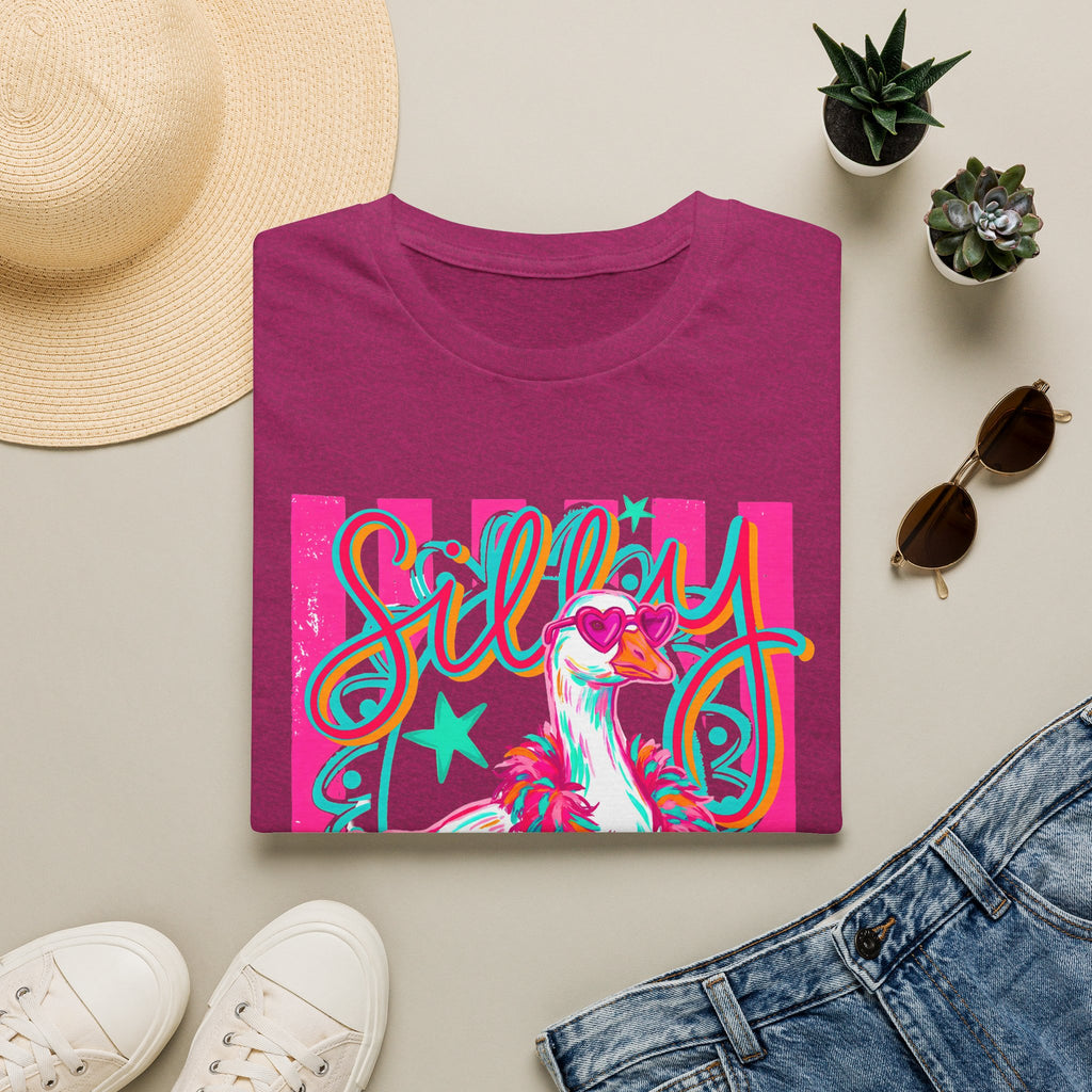 Silly Goose T-Shirt – Playful Retro Pink Graphic Tee