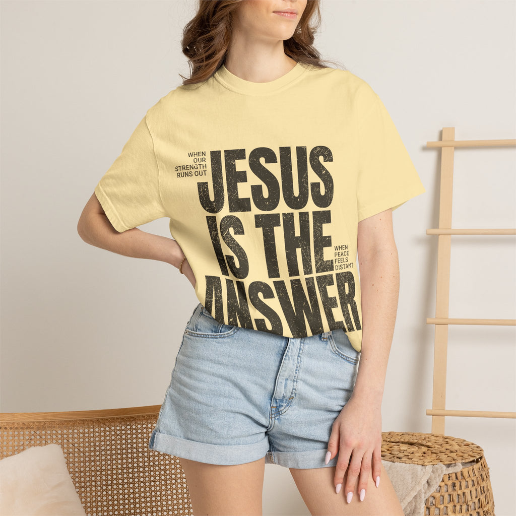 Jesus Is The Answer T-Shirt — Christian Faith Graphic Tee