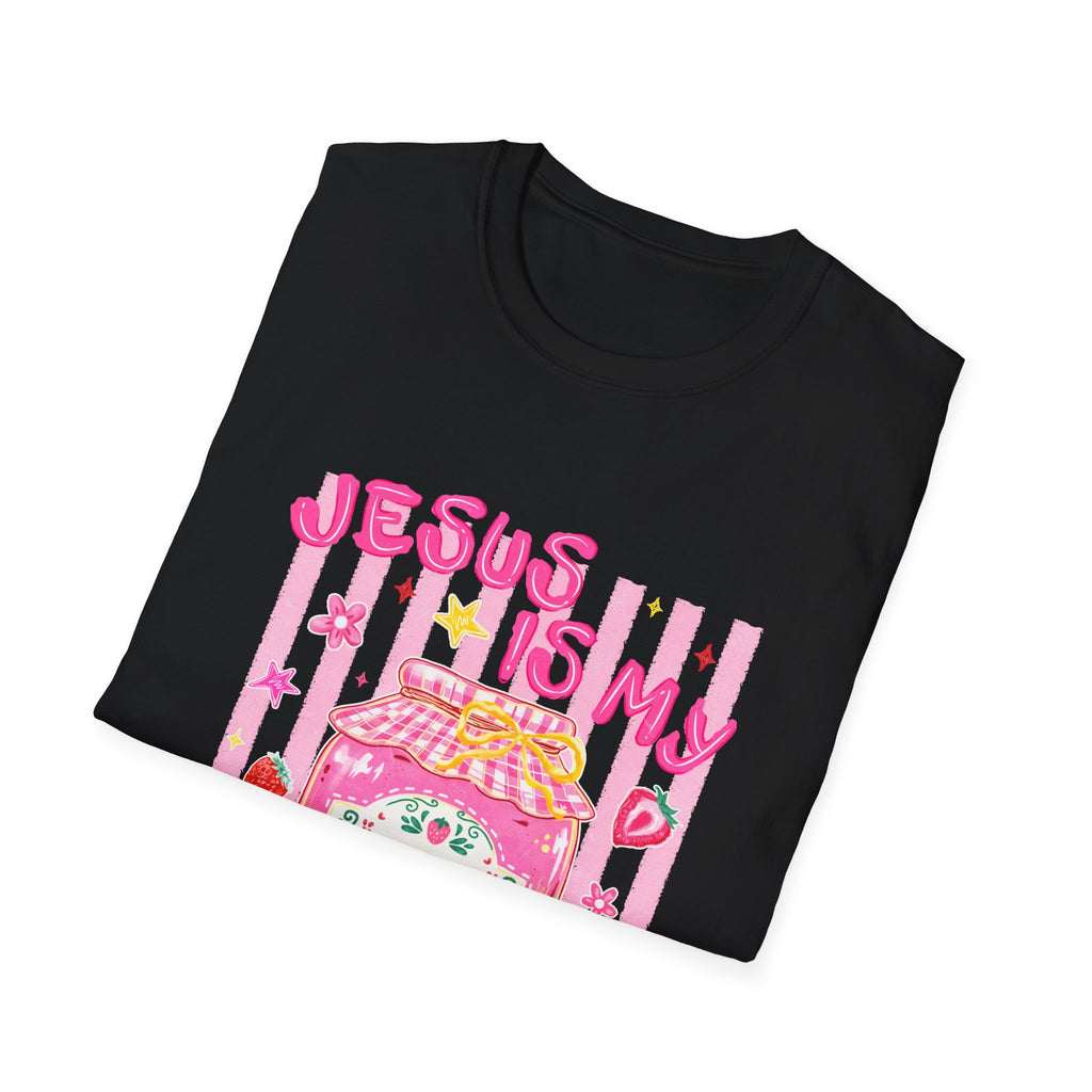 Jesus Is My Jam T‑Shirt — Cute Pink Faith Graphic Tee