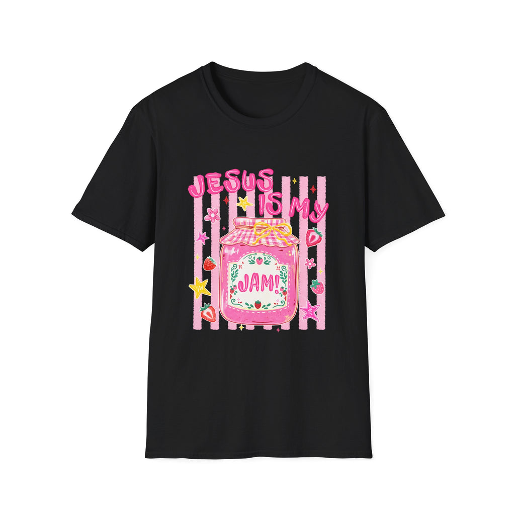 Jesus Is My Jam T‑Shirt — Cute Pink Faith Graphic Tee
