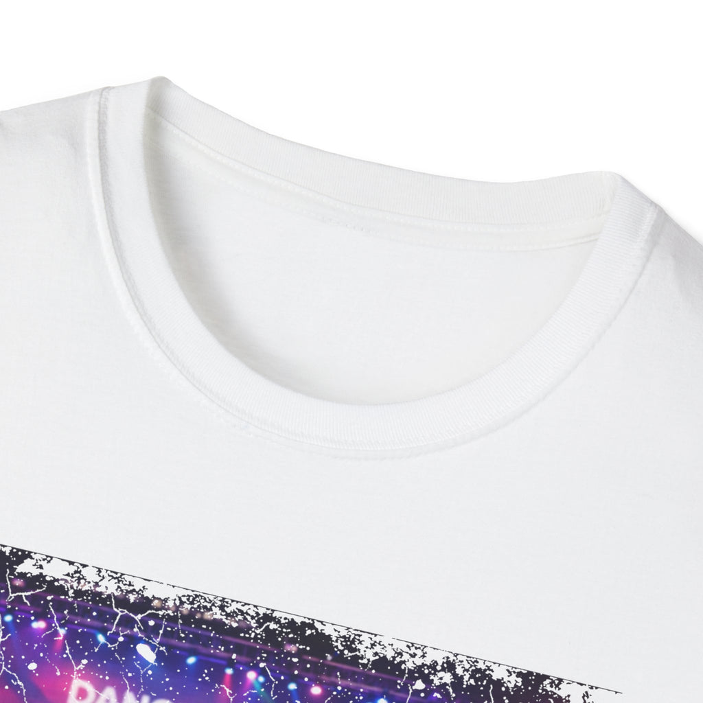 Retro Neon Raccoon T-Shirt — "Live Here Now" Vintage Aesthetic Tee