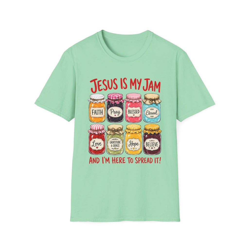 Jesus Is My Jam T-Shirt — Faith & Blessed Jam Jar Graphic Christian Tee