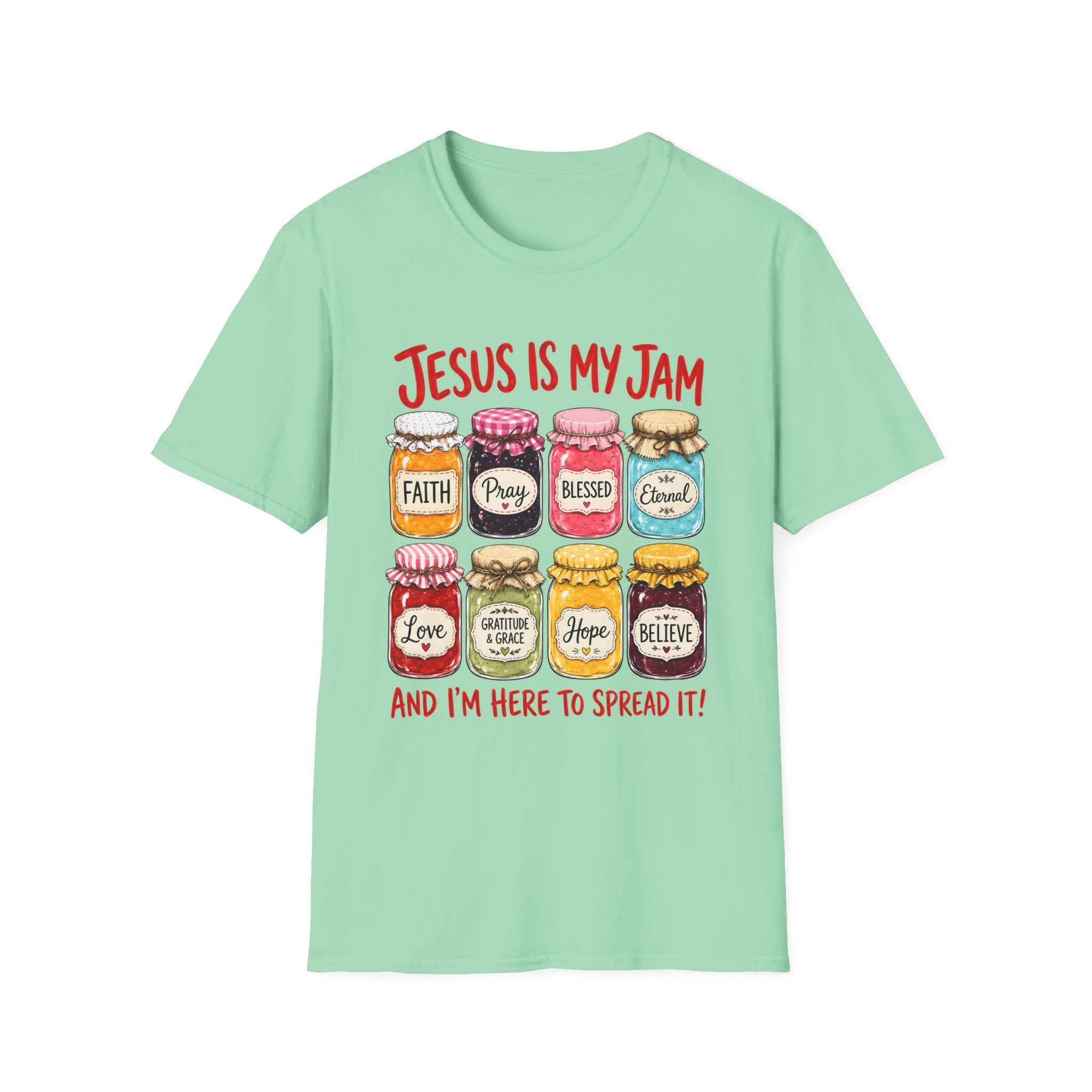 Jesus Is My Jam T-Shirt — Faith & Blessed Jam Jar Graphic Christian Tee