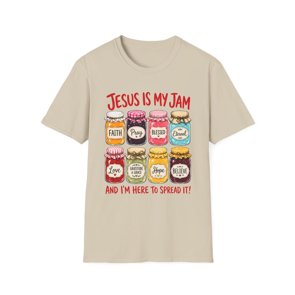 Jesus Is My Jam T-Shirt — Faith & Blessed Jam Jar Graphic Christian Tee