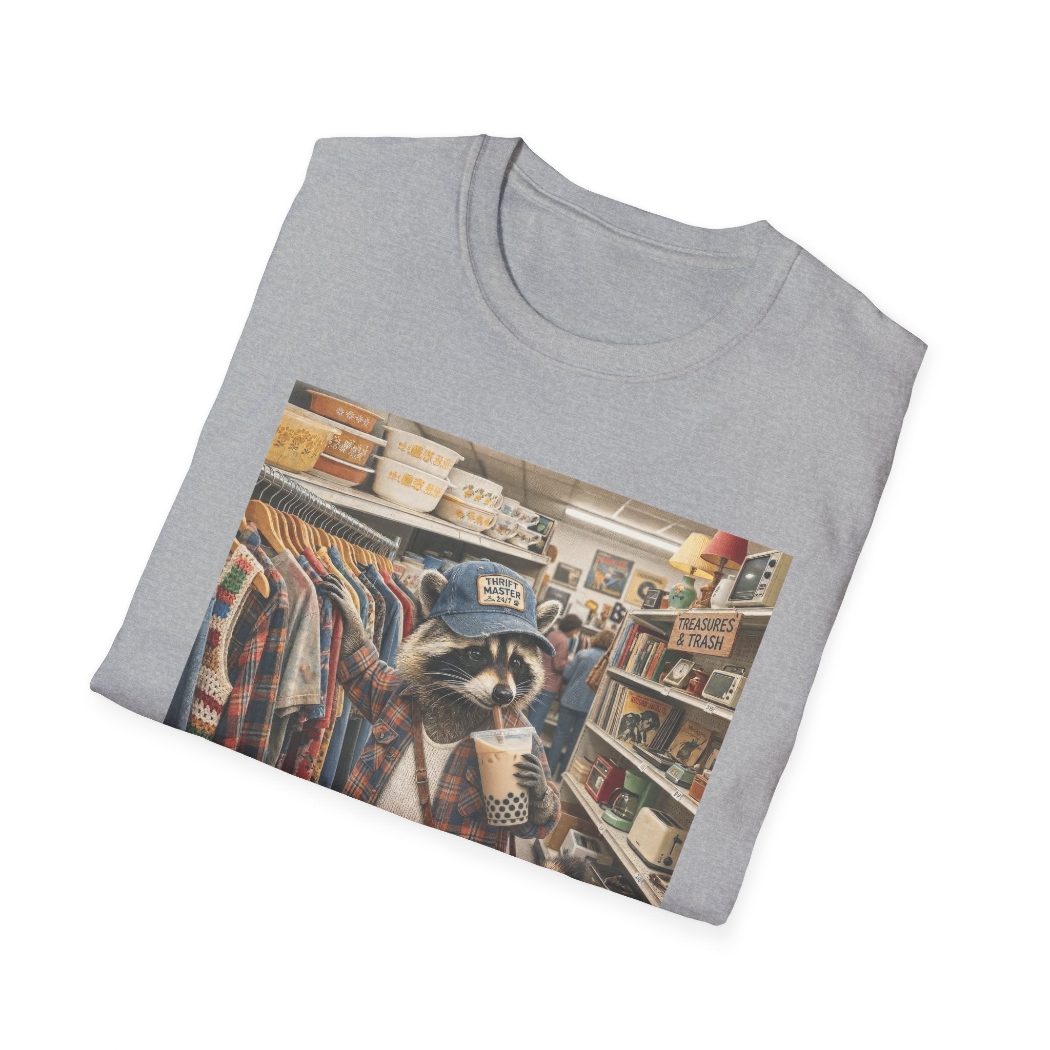 Thrifted Raccoon T-Shirt — "I'd Thrift That" Vintage Store Graphic Tee