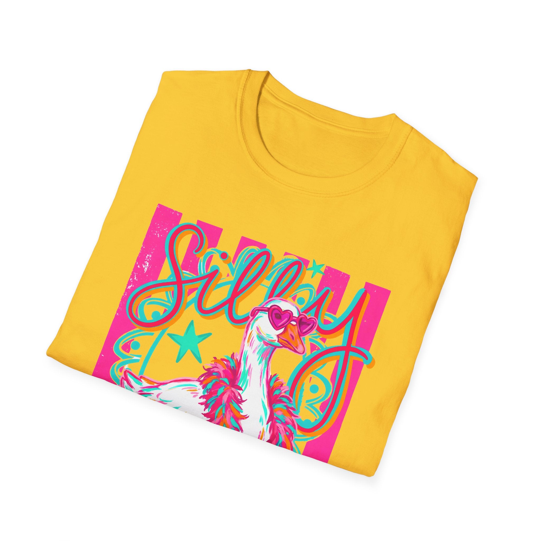 Silly Goose T-Shirt – Playful Retro Pink Graphic Tee