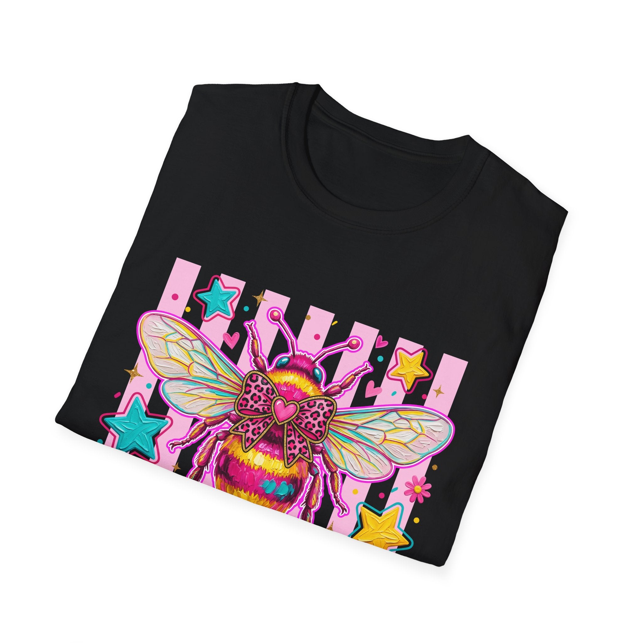 Kind Bee T-Shirt — Colorful Cute Bee Graphic Tee for Women & Teens