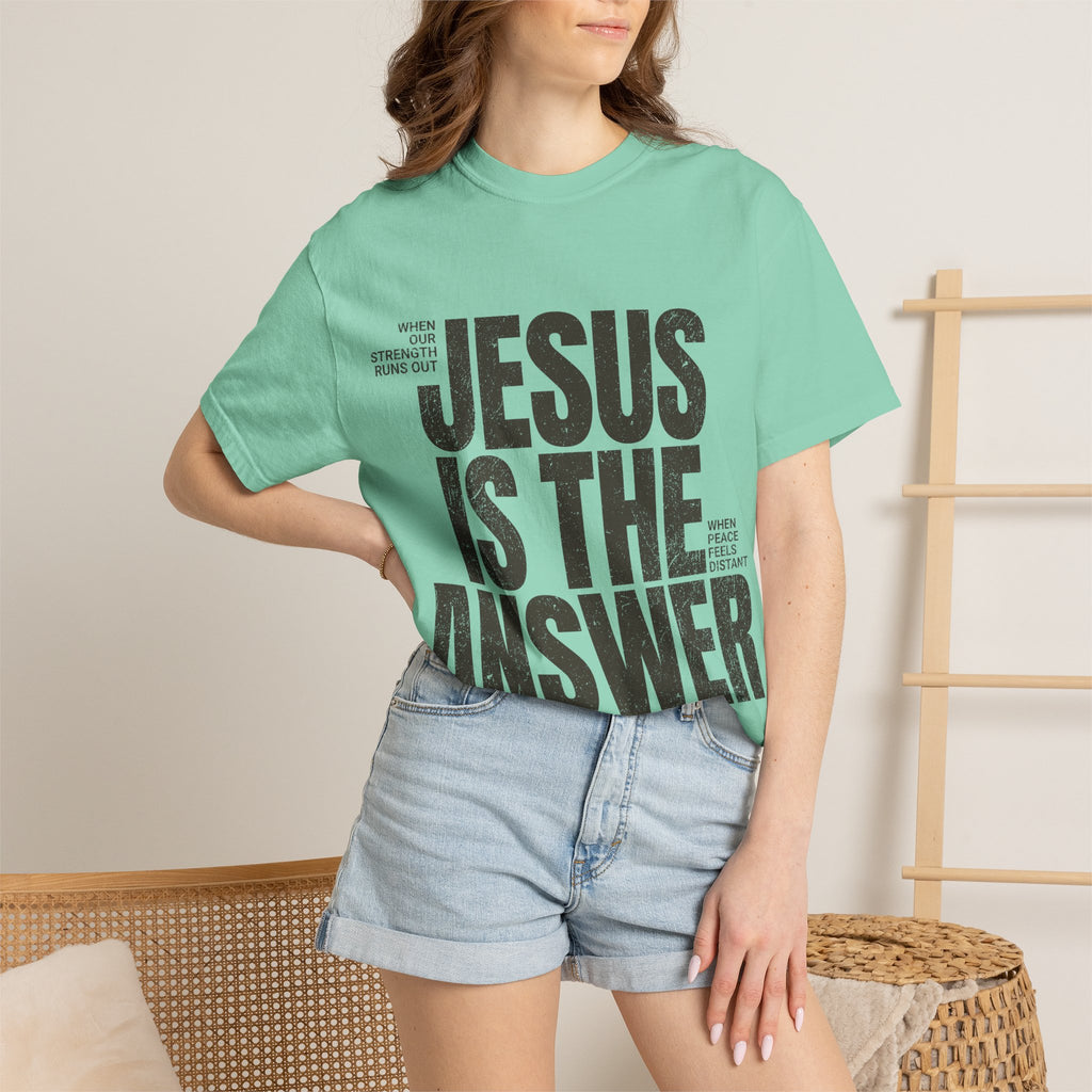 Jesus Is The Answer T-Shirt — Christian Faith Graphic Tee