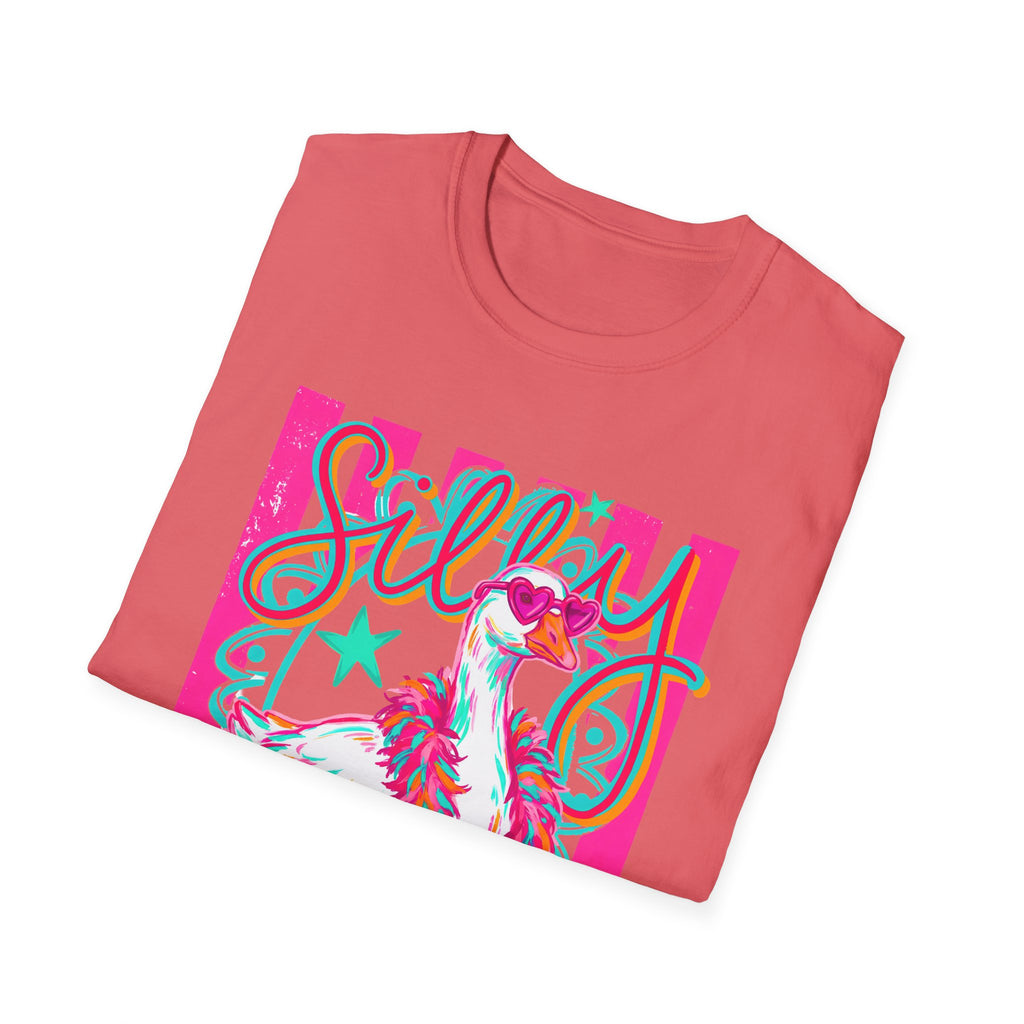 Silly Goose T-Shirt – Playful Retro Pink Graphic Tee