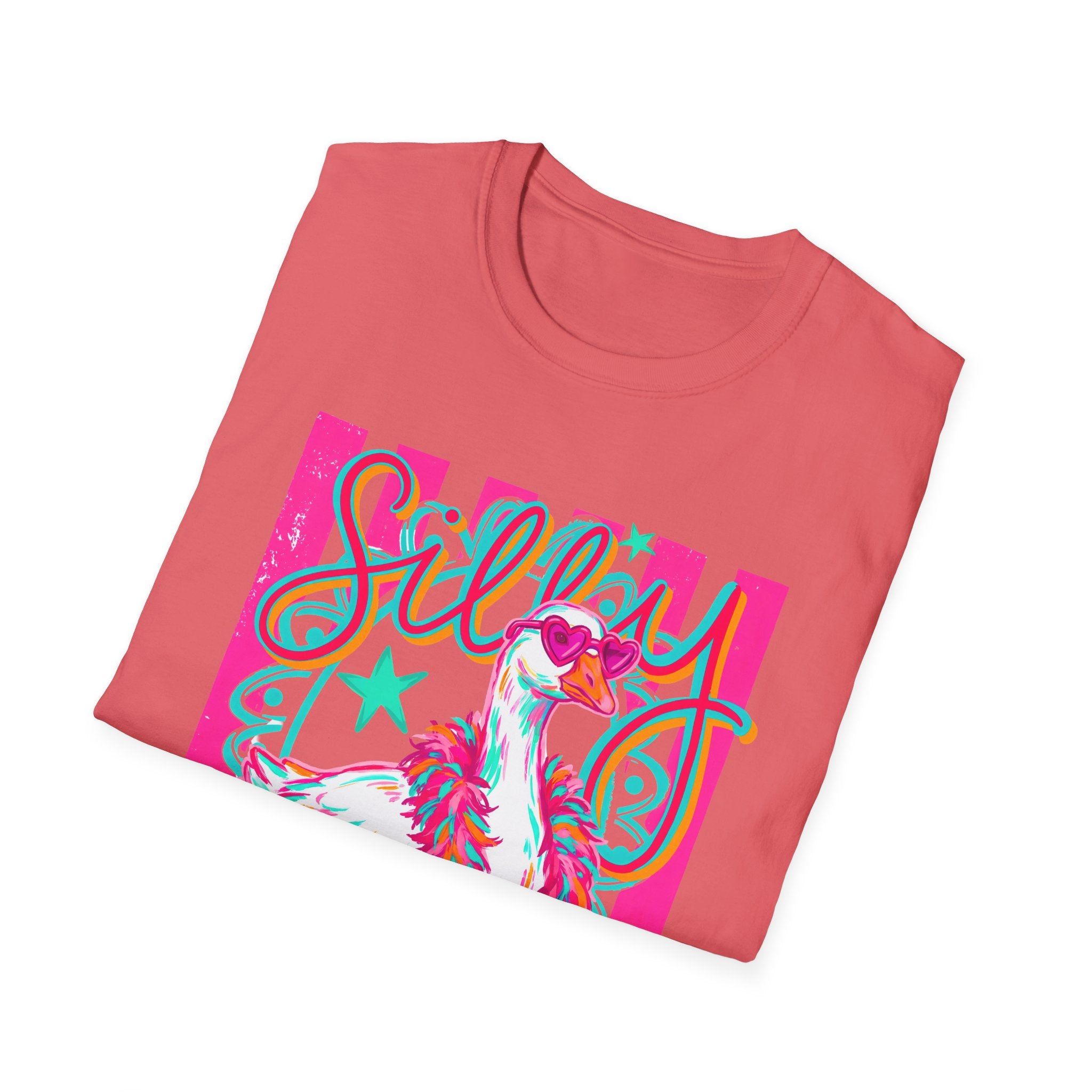 Silly Goose T-Shirt – Playful Retro Pink Graphic Tee