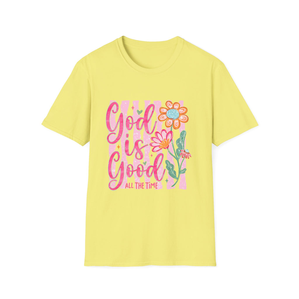 God Is Good Floral T‑Shirt — Inspirational Christian Tee
