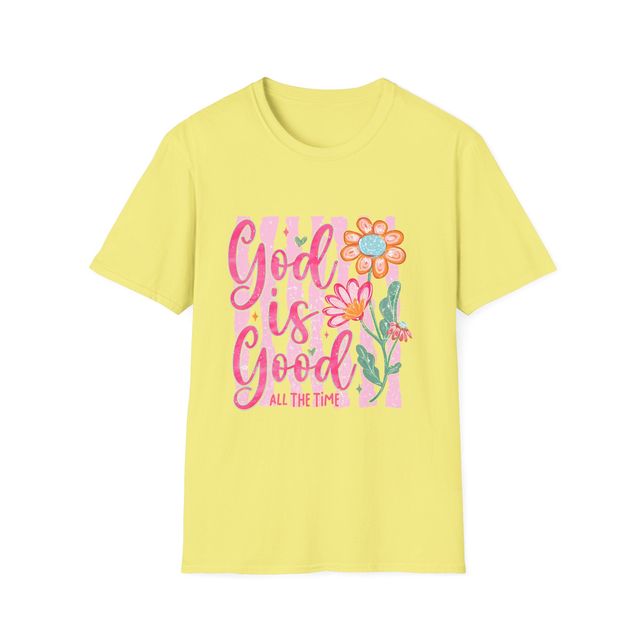 God Is Good Floral T‑Shirt — Inspirational Christian Tee