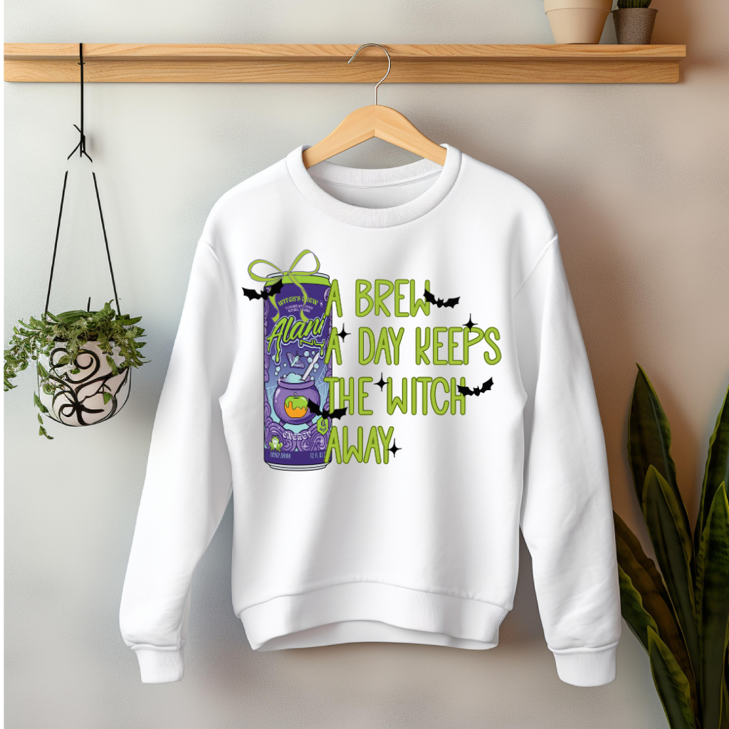 A Brew A Day Keeps The Witch Away Crewneck