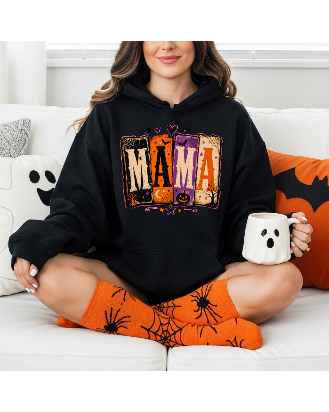 Mama Vintage Patch Hooded Sweatshirt