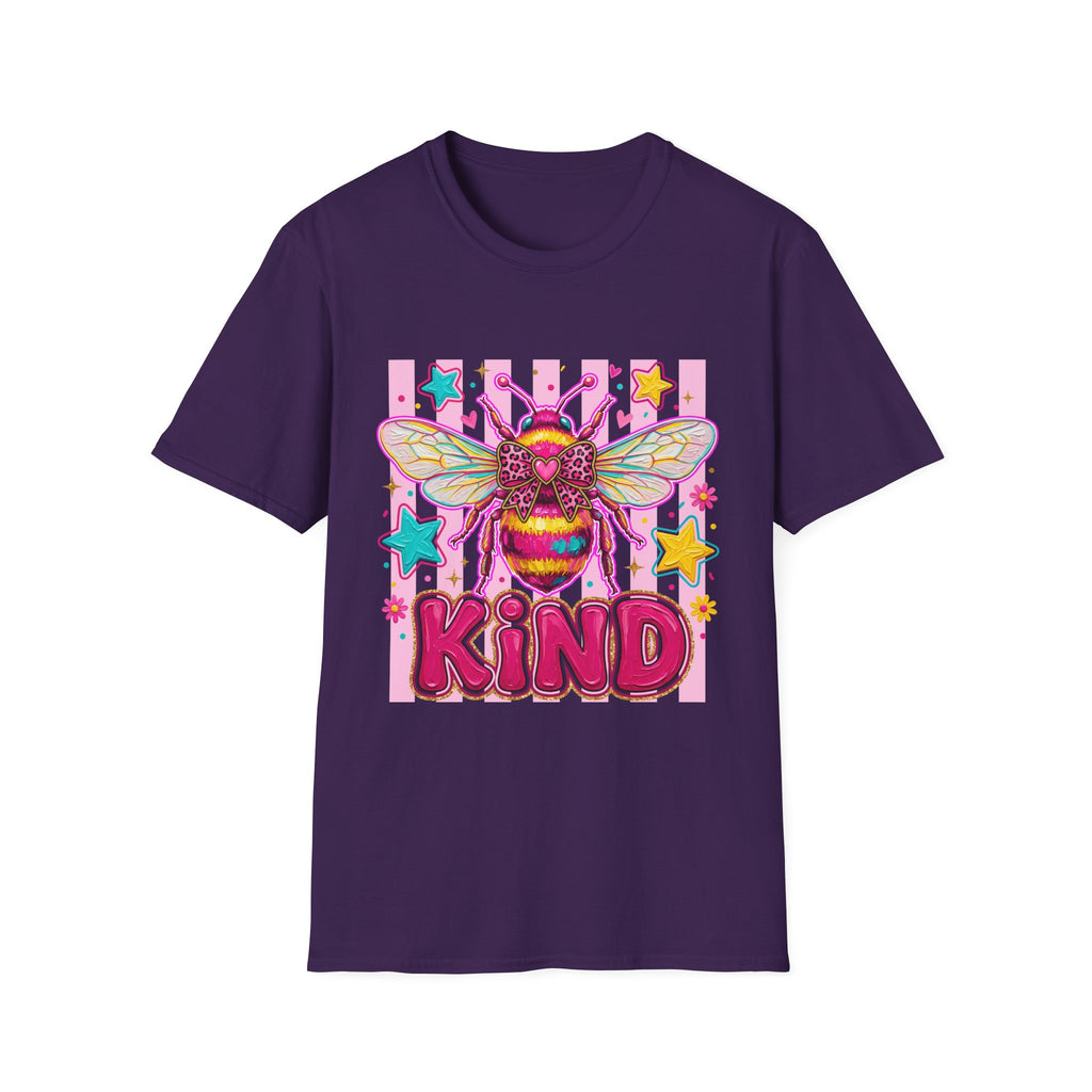 Kind Bee T-Shirt — Colorful Cute Bee Graphic Tee for Women & Teens