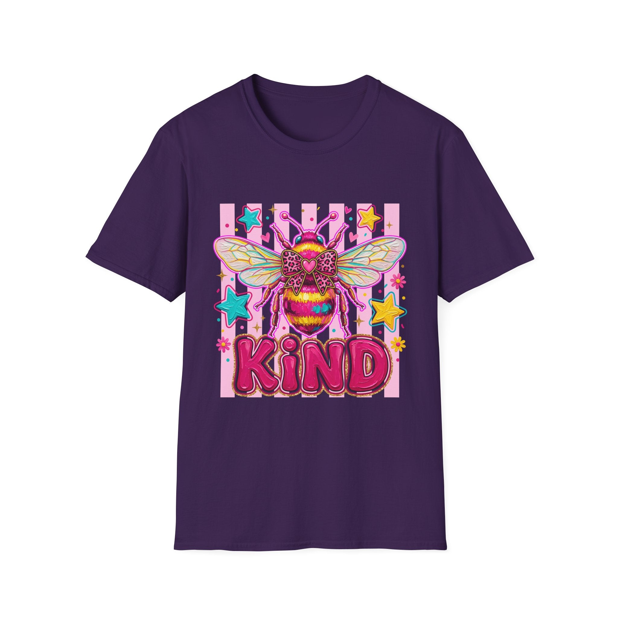 Kind Bee T-Shirt — Colorful Cute Bee Graphic Tee for Women & Teens