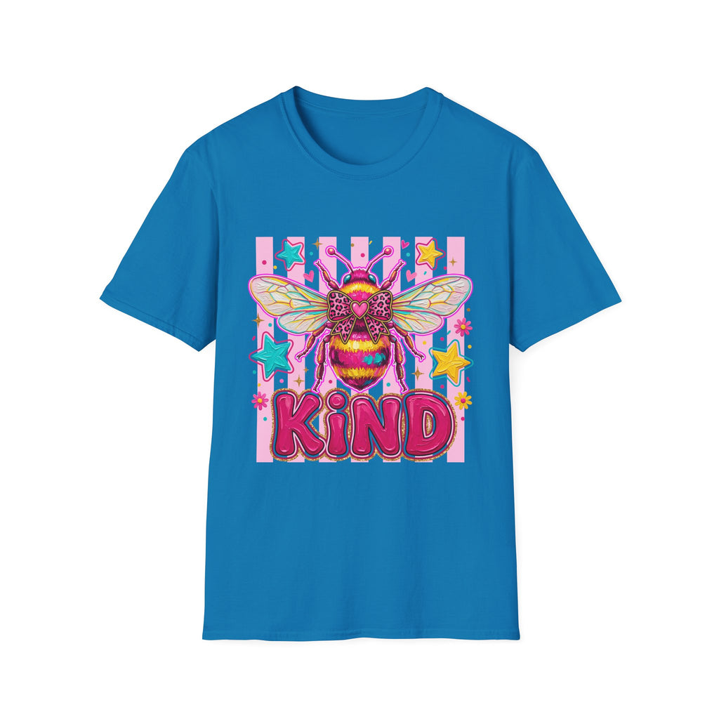 Kind Bee T-Shirt — Colorful Cute Bee Graphic Tee for Women & Teens