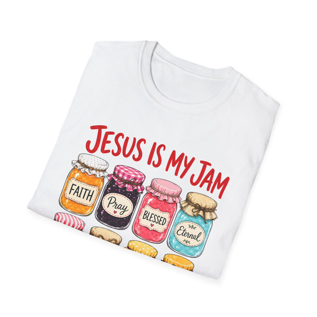 Jesus Is My Jam T-Shirt — Faith & Blessed Jam Jar Graphic Christian Tee