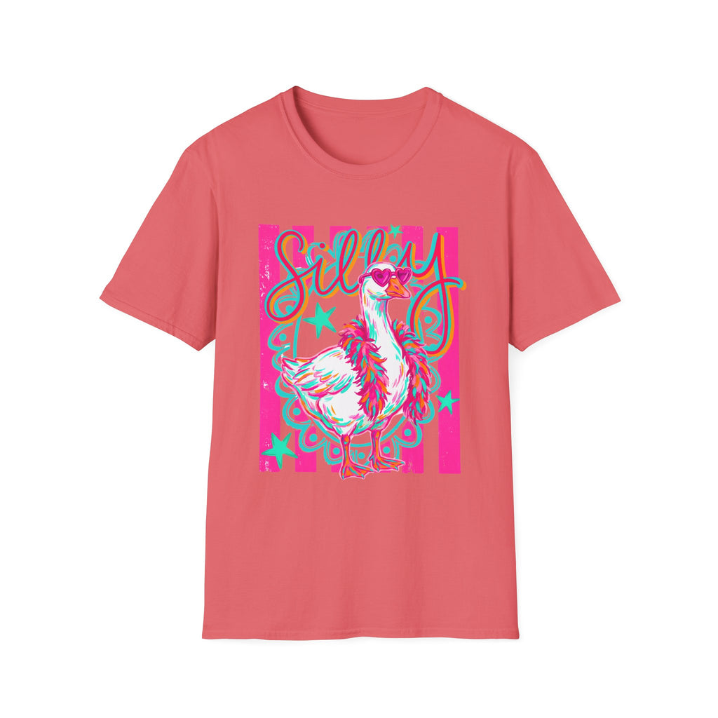Silly Goose T-Shirt – Playful Retro Pink Graphic Tee