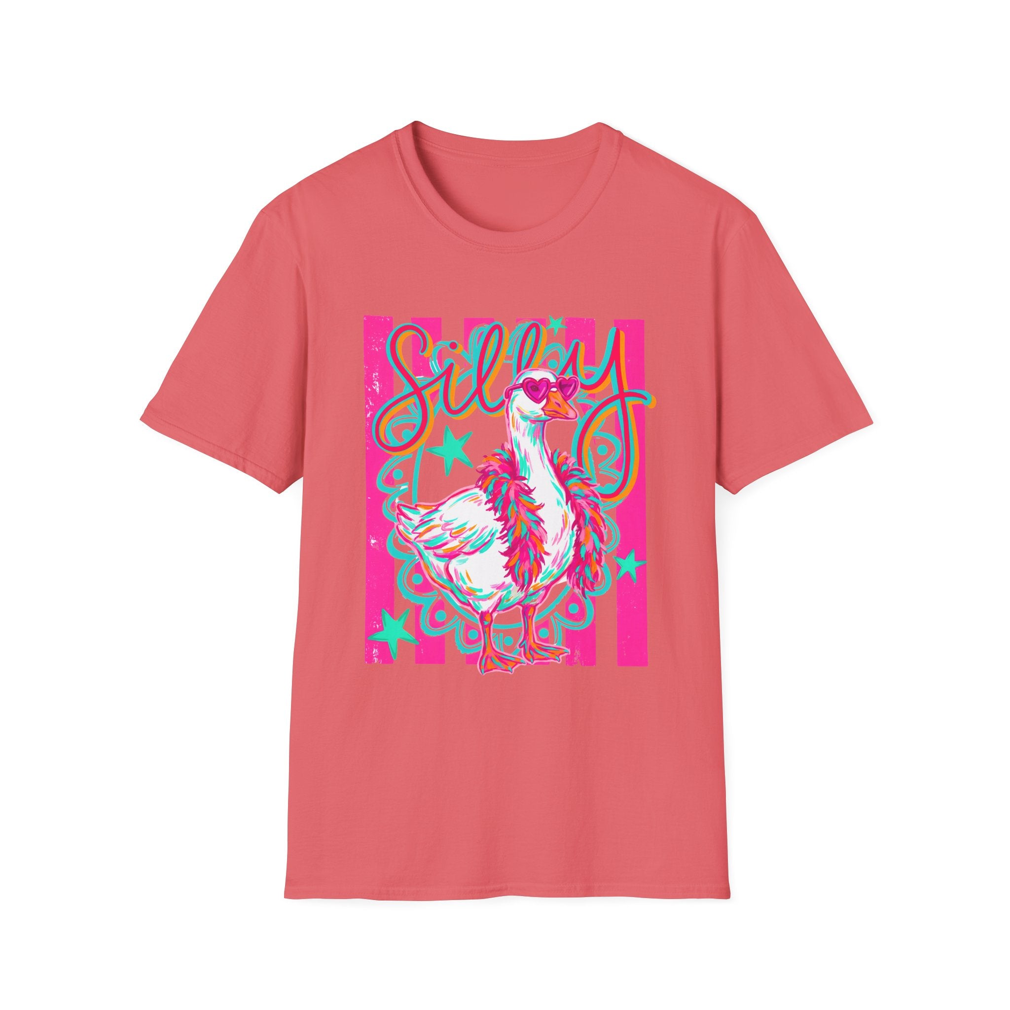 Silly Goose T-Shirt – Playful Retro Pink Graphic Tee