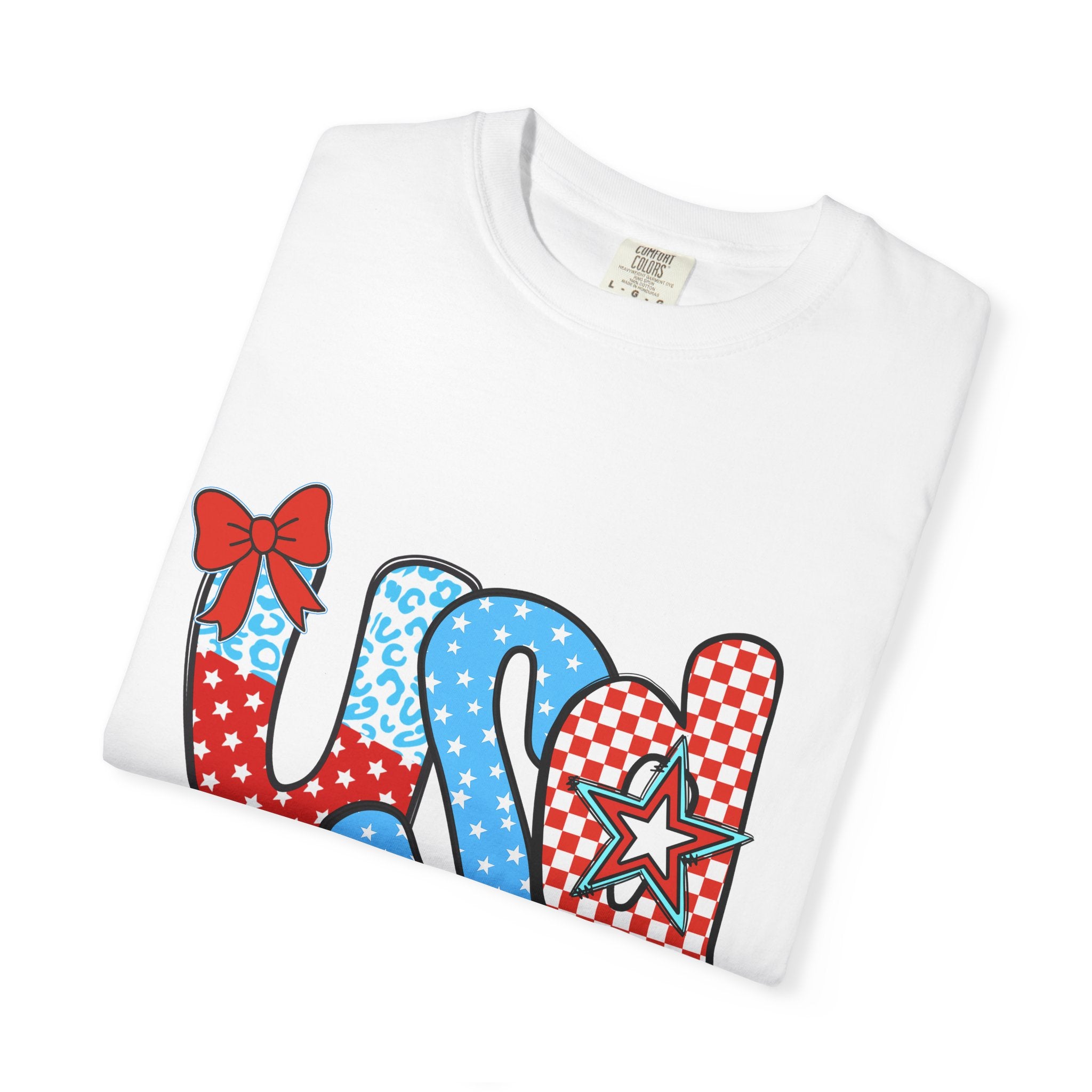 USA Patriotic T-Shirt — Red White & Blue Stars and Stripes Graphic