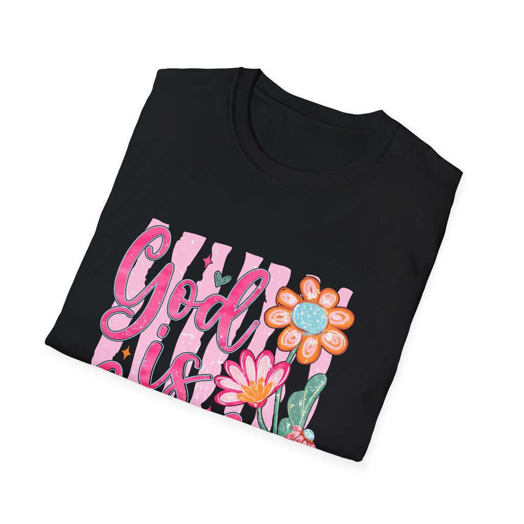 God Is Good Floral T‑Shirt — Inspirational Christian Tee