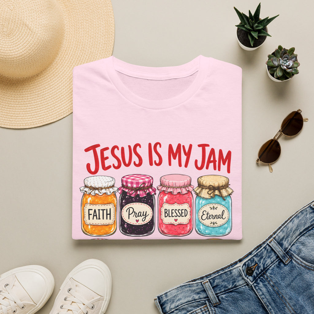Jesus Is My Jam T-Shirt — Faith & Blessed Jam Jar Graphic Christian Tee