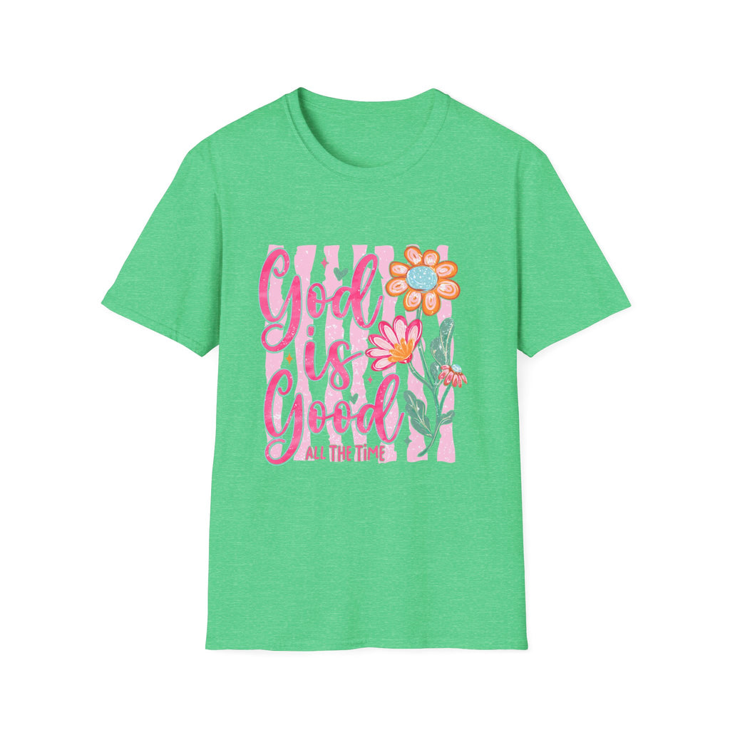 God Is Good Floral T‑Shirt — Inspirational Christian Tee