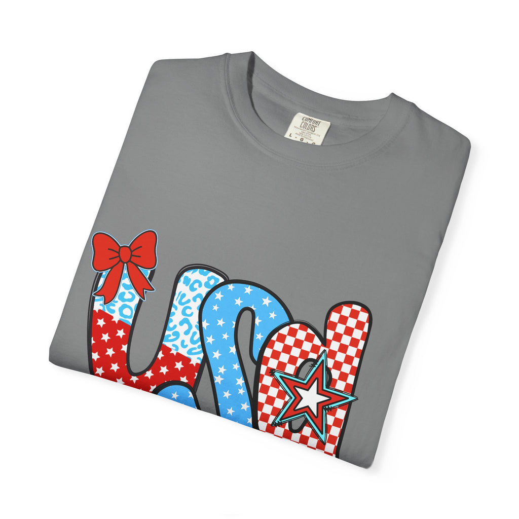 USA Patriotic T-Shirt — Red White & Blue Stars and Stripes Graphic