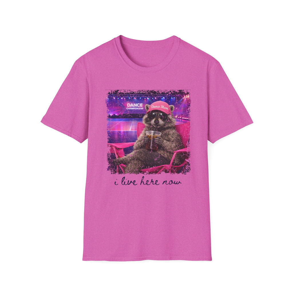 Raccoon ‘Dance’ Graphic T-Shirt — Retro Neon Wildlife Tee