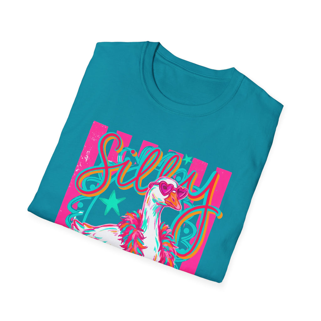 Silly Goose T-Shirt – Playful Retro Pink Graphic Tee
