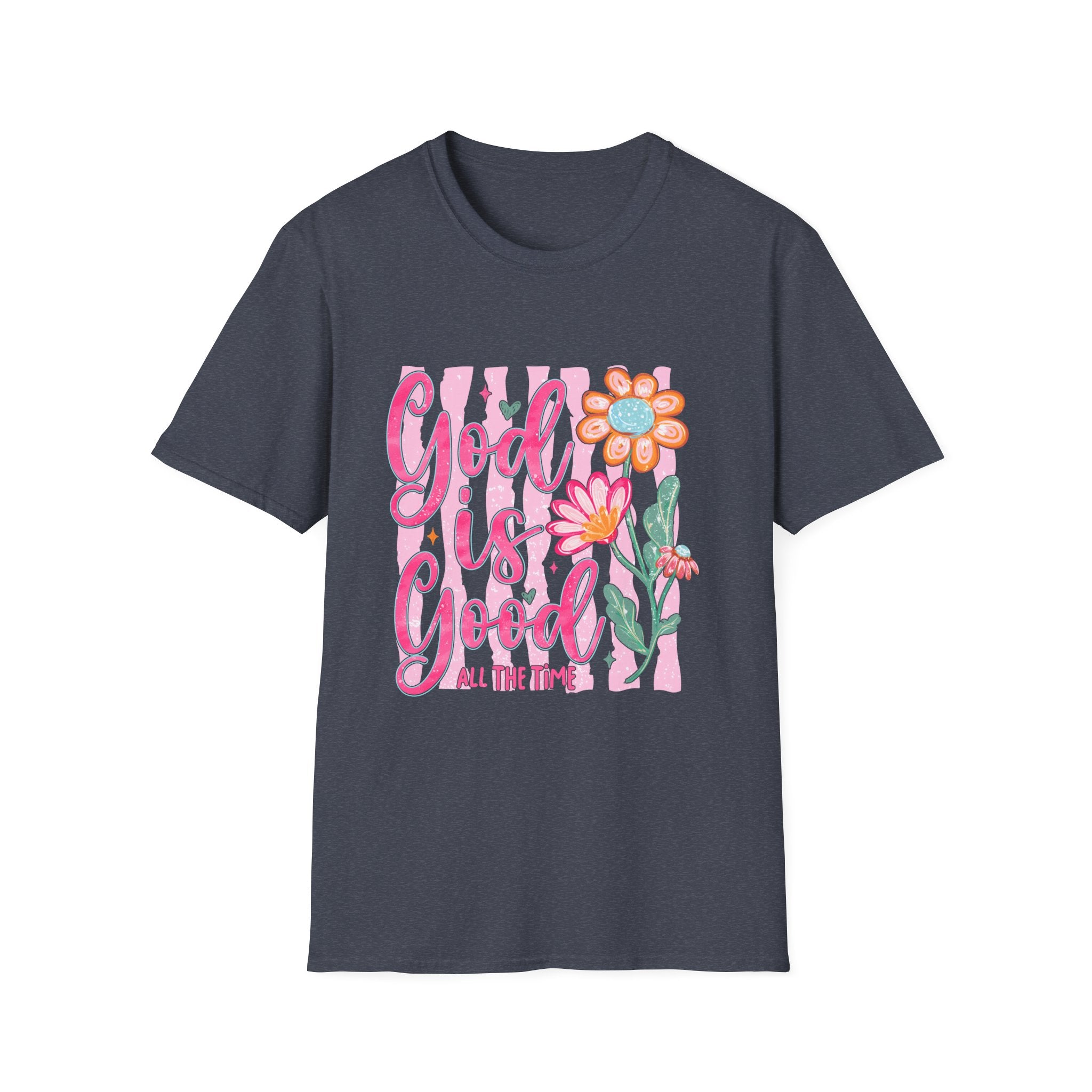 God Is Good Floral T‑Shirt — Inspirational Christian Tee