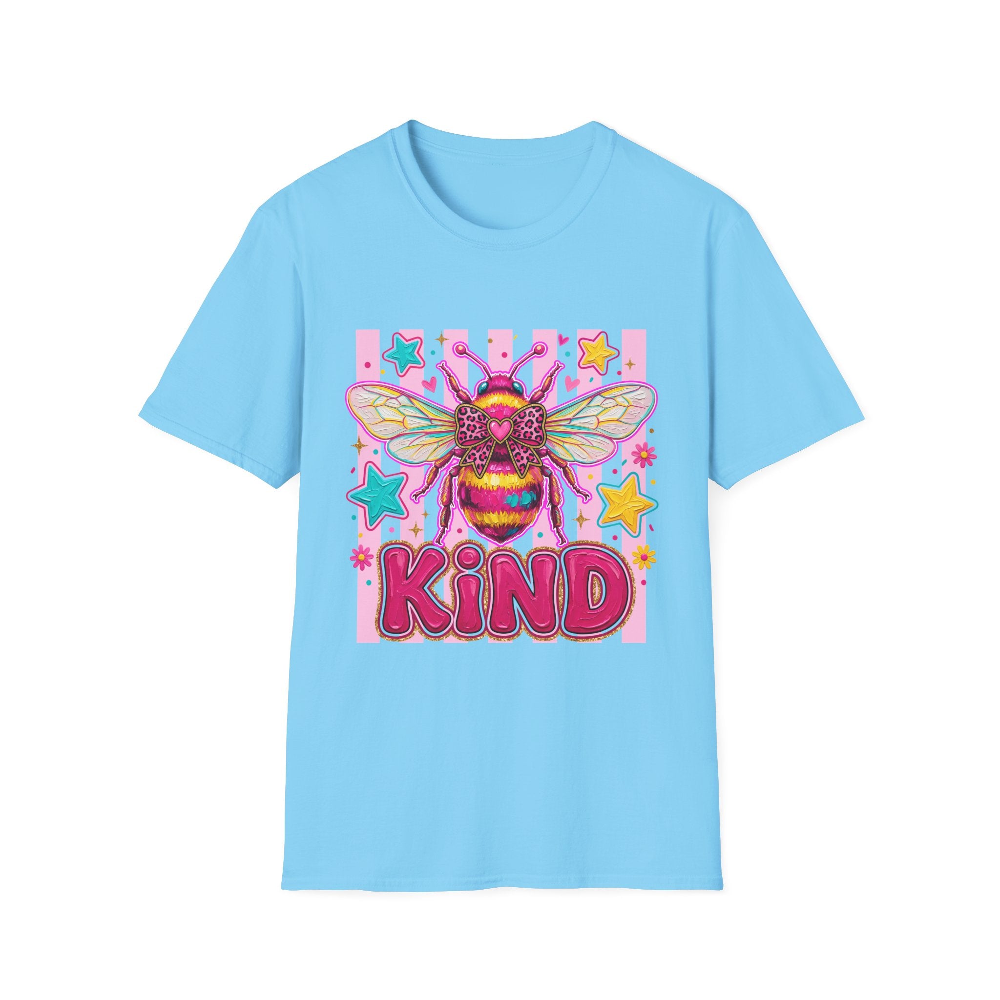 Kind Bee T-Shirt — Colorful Cute Bee Graphic Tee for Women & Teens