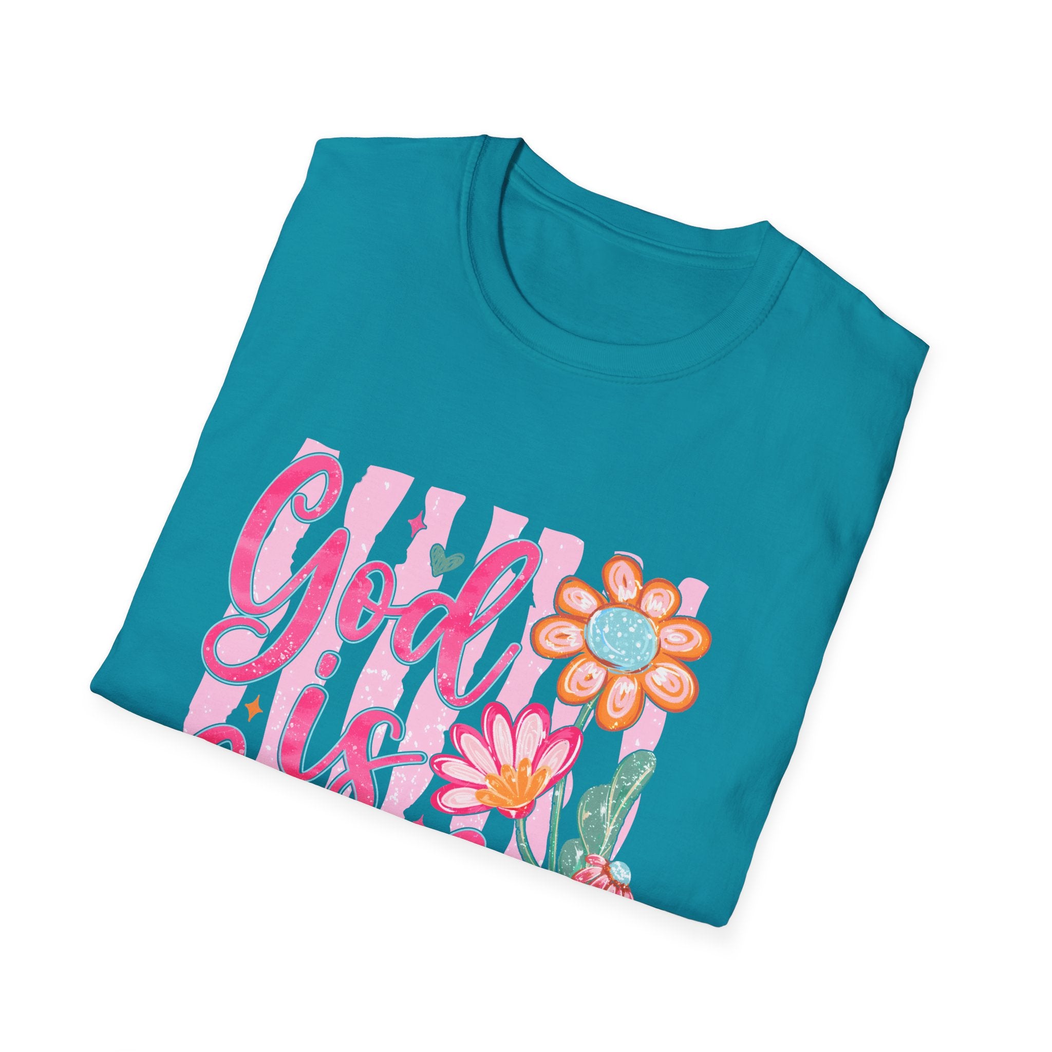 God Is Good Floral T‑Shirt — Inspirational Christian Tee
