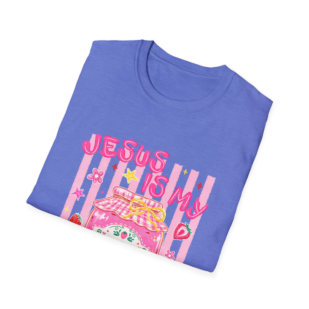 Jesus Is My Jam T‑Shirt — Cute Pink Faith Graphic Tee