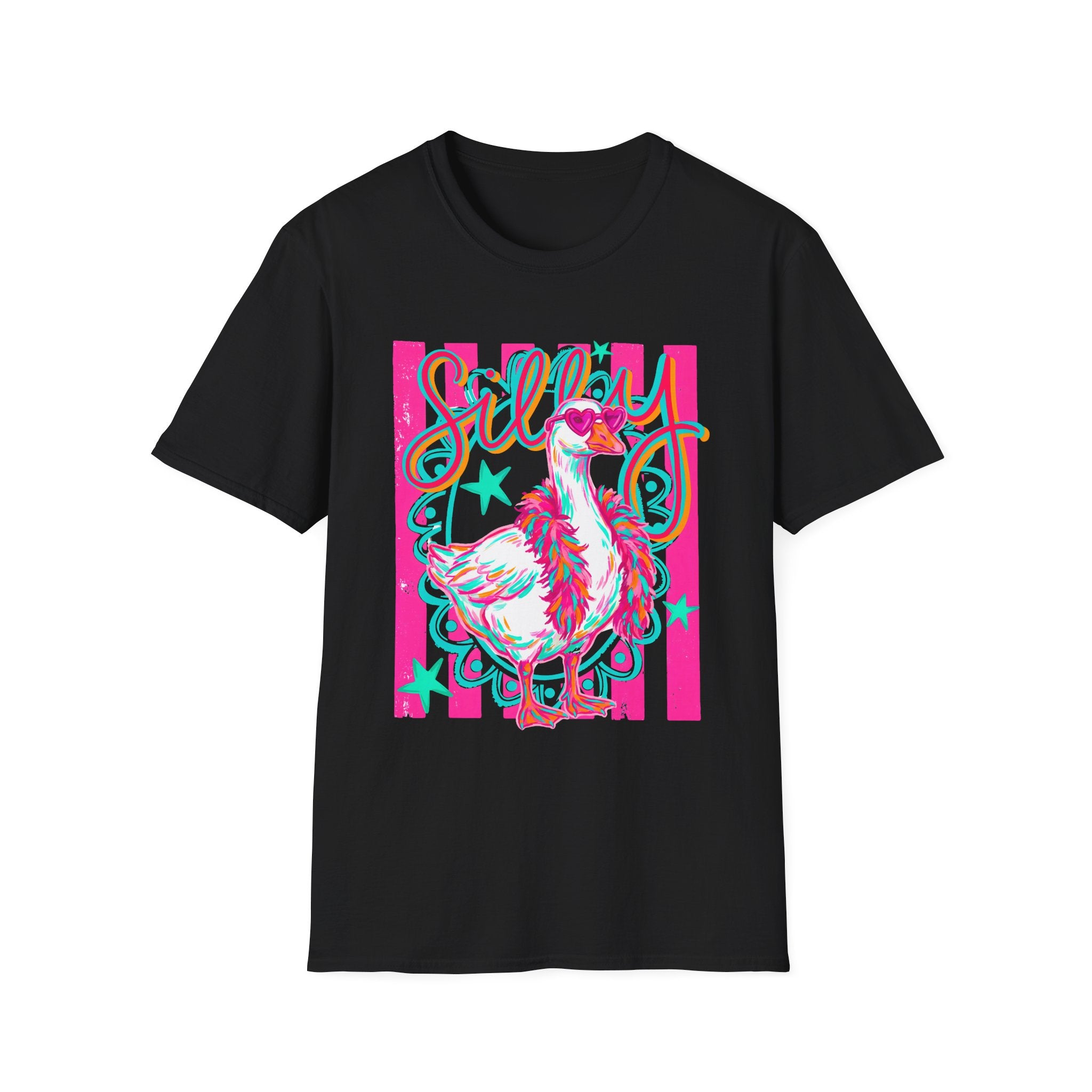 Silly Goose T-Shirt – Playful Retro Pink Graphic Tee