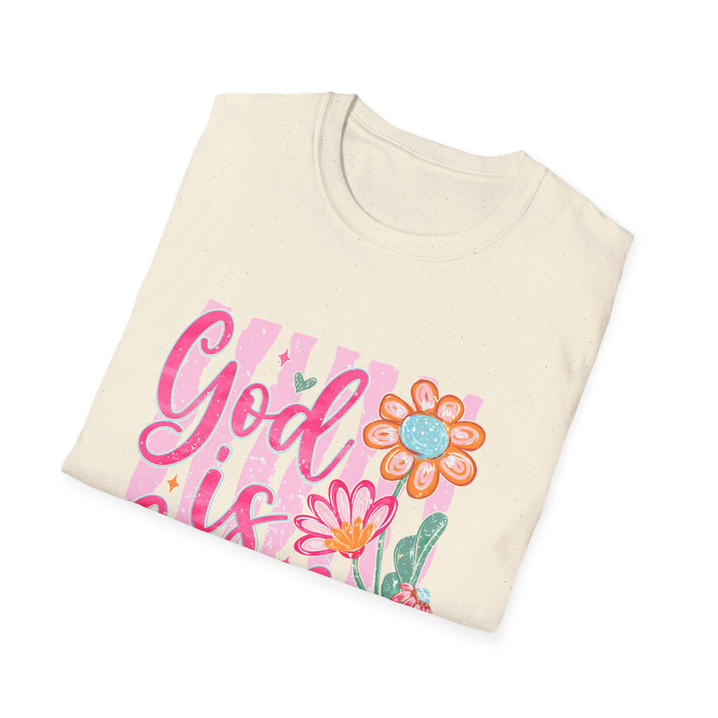 God Is Good Floral T‑Shirt — Inspirational Christian Tee